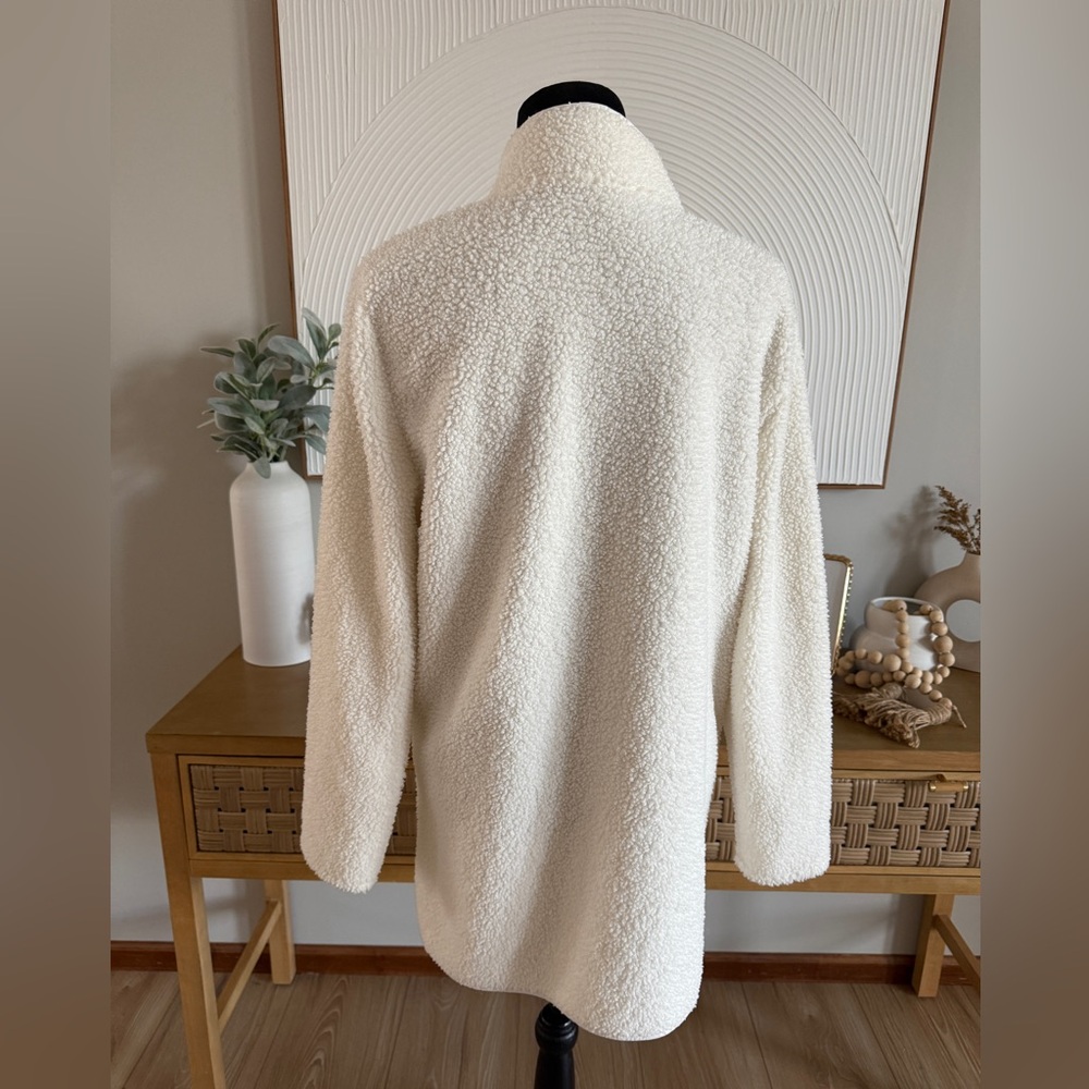 Talbots Cream Teddy Jacket Size L - Picture 2 of 7